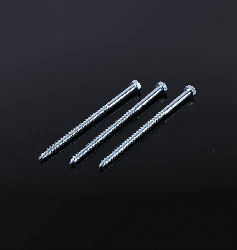 ZINC DIN571 HEXAGONAL WOOD SCREW CARBON STEEL M6