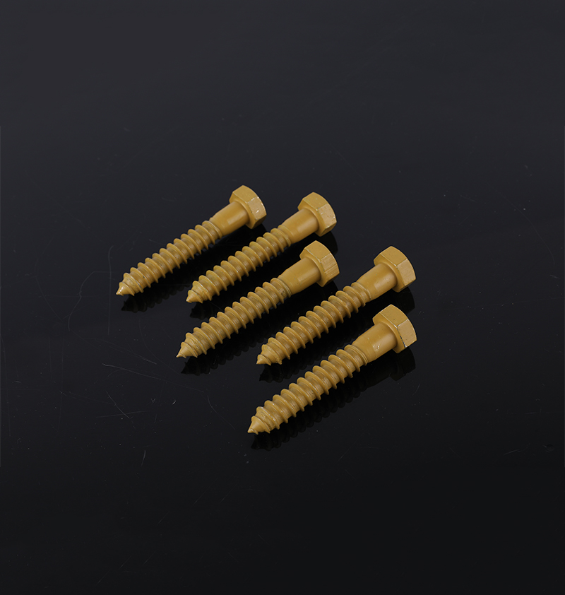 RUSPERT YELLOW DIN571 HEXAGONAL WOOD SCREW CARBON STEEL M10