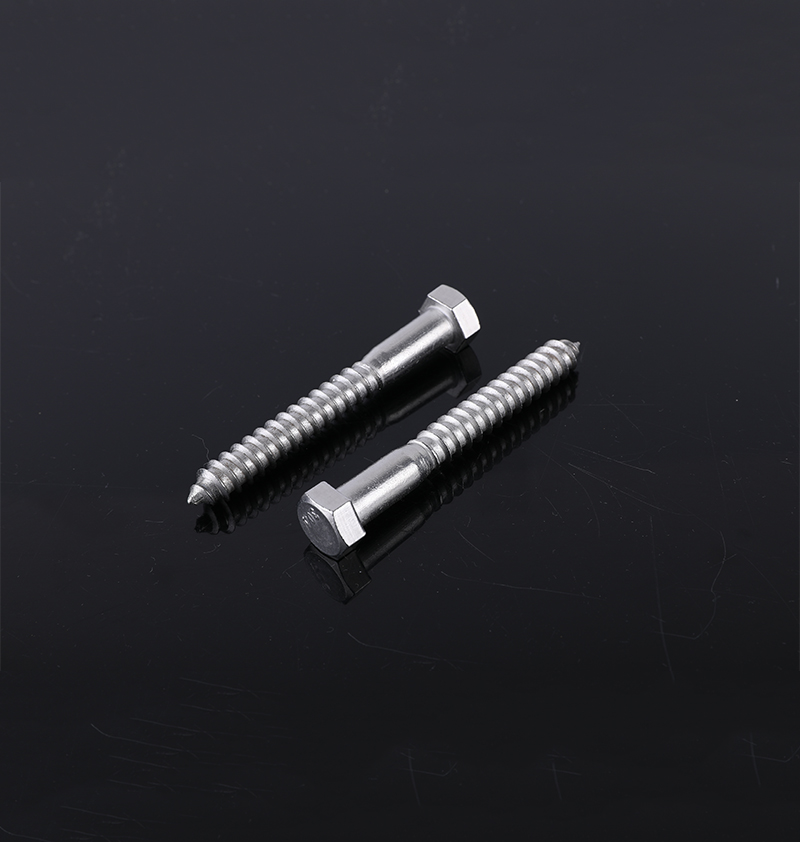 DIN571 M8 HEXAGONAL WOOD SCREW STAINLESS STEEL A2/304SS